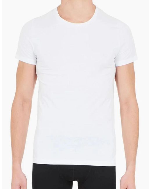 Hom White Supreme Cotton Crew-Neck T-Shirt for men