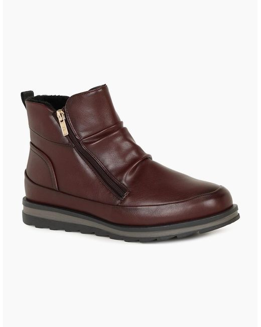 Heavenly Feet Brown Duchess Ankle Boots