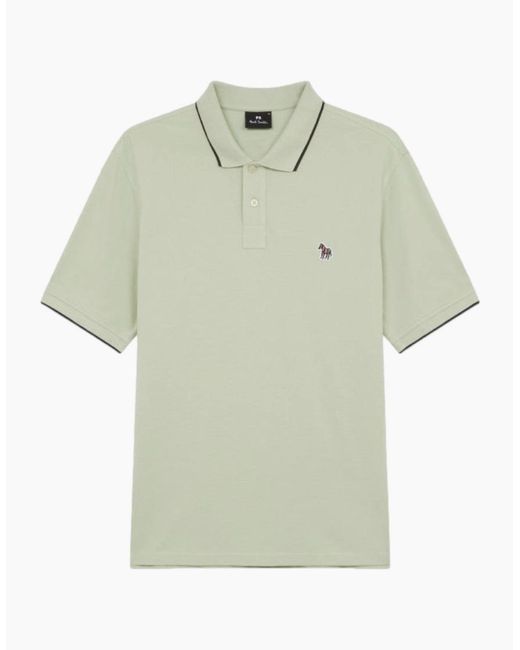 Paul Smith Green Ps Reg Fit Zebra Polo Shirt 30B for men
