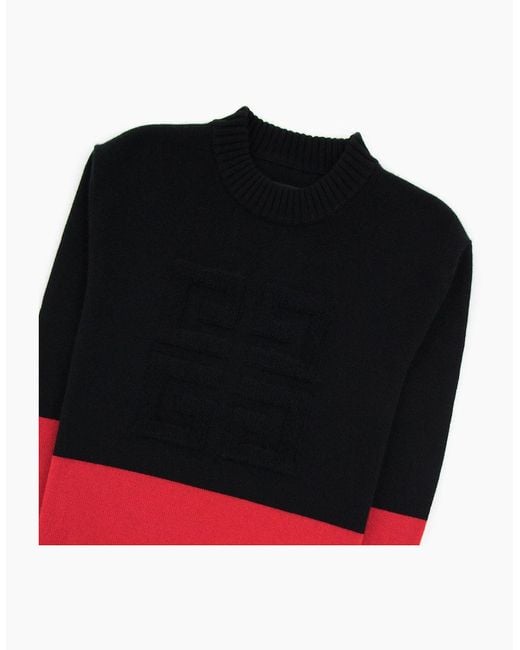Givenchy Red 4G Colour Block Cashmere Jumper/ 009 for men