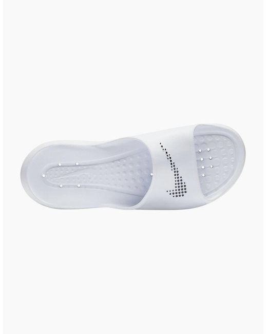 Nike White Victori Shower Sliders for men