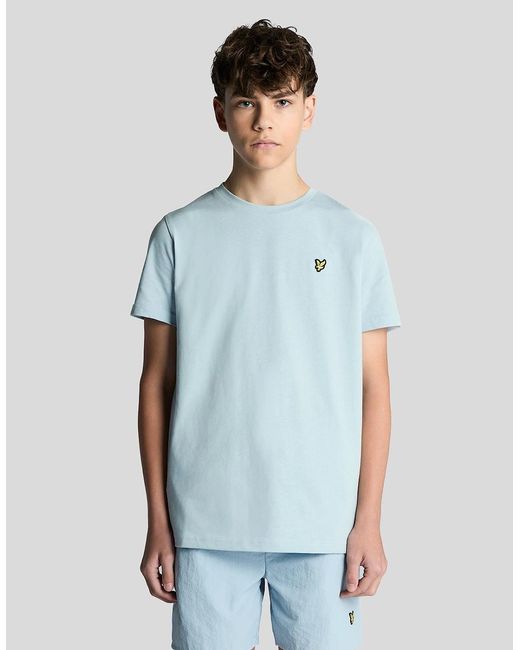 Lyle & Scott Blue Cotton Crew Neck T-Shirt for men