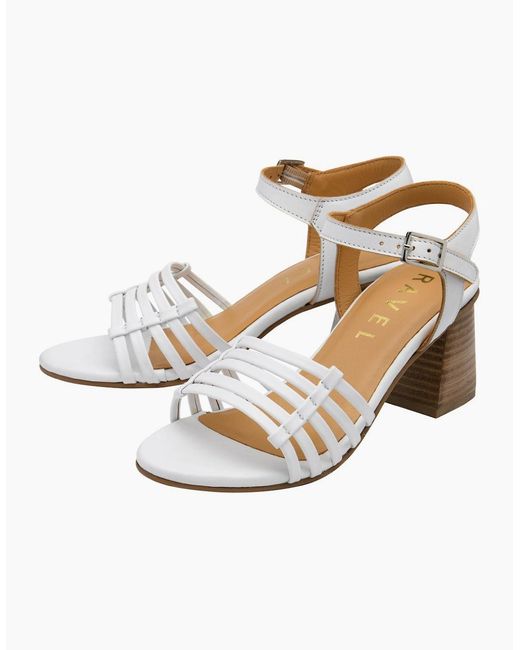 Ravel White Kiplin Heeled Sandals
