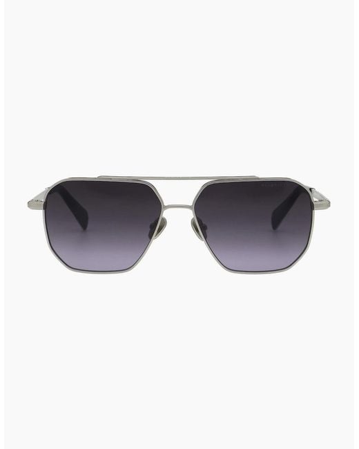 AllSaints Blue Dune Aviator Double Bridge Sunglasses for men