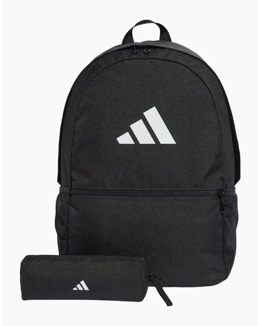 Adidas Black Classic Backpack & Pencil Case Set