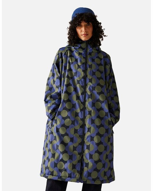 Regatta Blue Ladies Orla Kiely Polka Dot Changing Robe