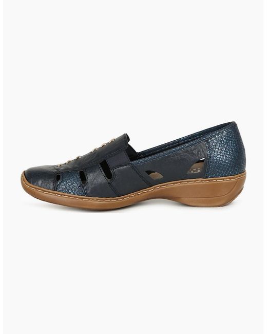 Rieker Blue Denise Slip On Vamp Shoes
