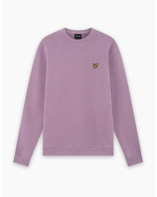 Lyle & Scott Purple Everyday Cotton Crew Neck Sweatshirt for men