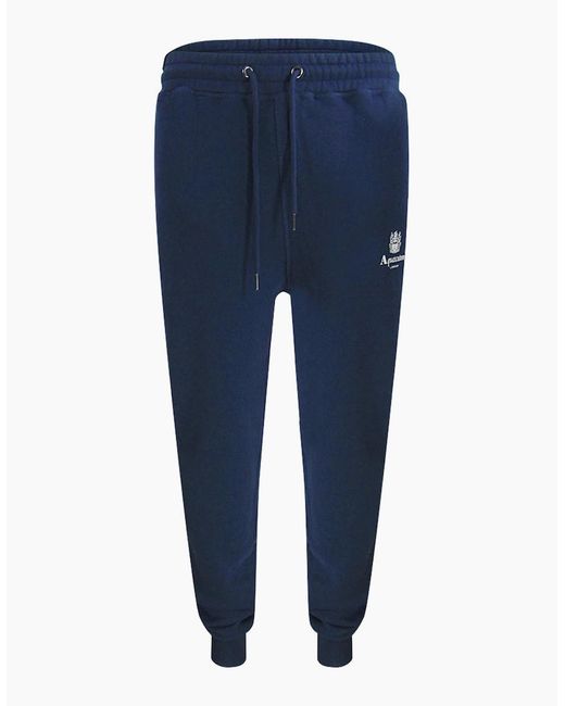 Aquascutum Blue Active Basic Rib Track Pant Sweatpants for men
