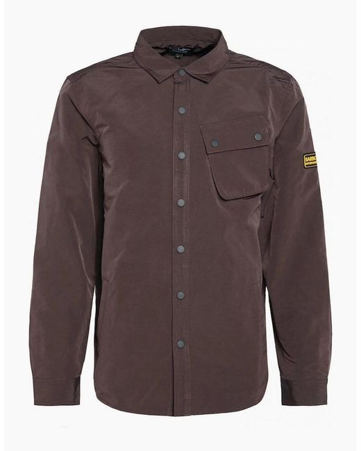 Barbour Brown Bitter Chocolate Control Overshirt for men