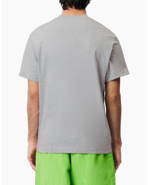 Lacoste Gray Th7318 Classic Fit Cotton T-Shirt for men