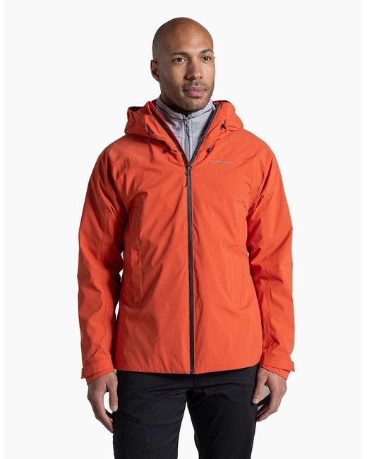 Craghoppers Orange Ponsa Waterproof Jacket for men