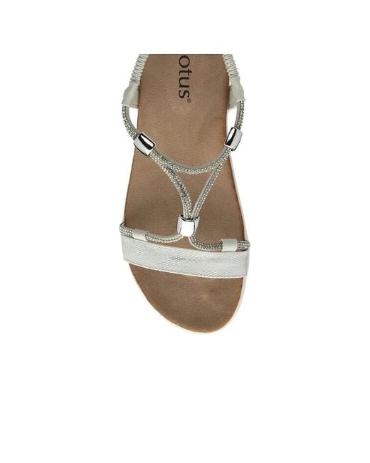 Lotus Metallic Bruna Sandals