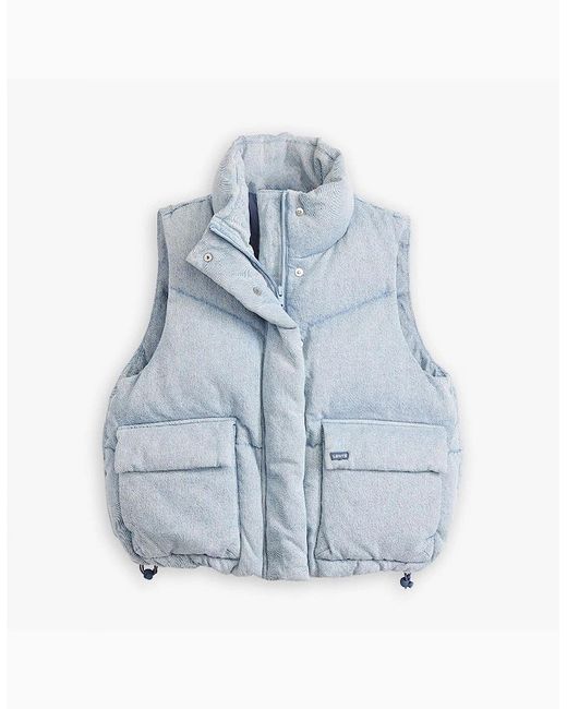 Levi's Blue Levi's Western Anthracite Snap Button Front Pocket Gilet
