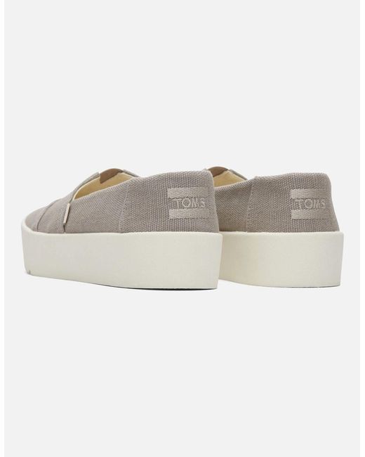 TOMS White Verona Textile Light Trainers