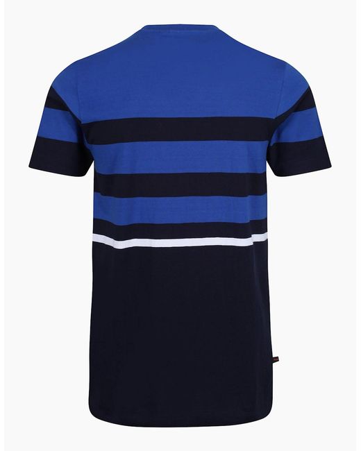 Luke Sport Blue Stride Striped T-Shirt for men