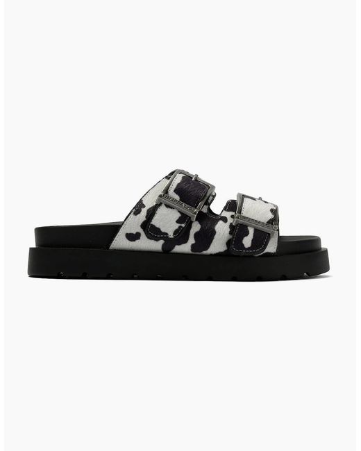 Buffalo Black Raya Ari Cow Sandals
