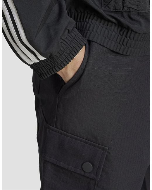 Adidas Blue Script Cargo Tracksuit Bottom for men