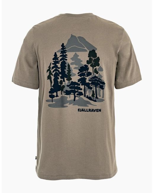 Fjallraven Gray Swedish Forest T-Shirt for men