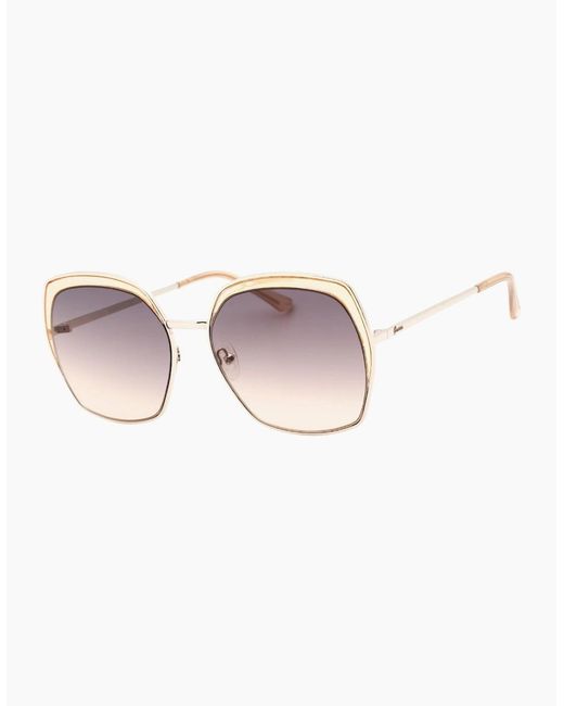 Guess Pink Octagonal Sunglasses