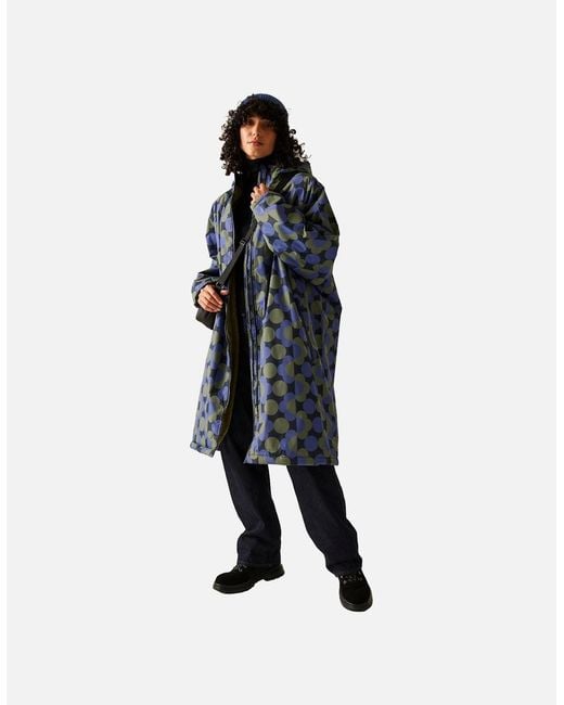 Regatta Blue Ladies Orla Kiely Polka Dot Changing Robe