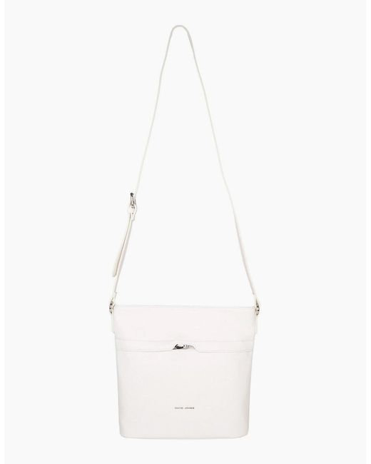 David Jones White Nice Messenger Bag