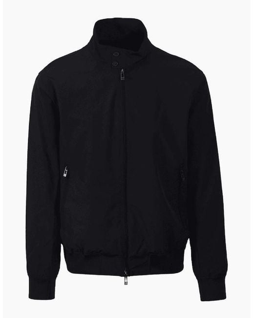 ARMANI EXCHANGE Blue Soft Shell Harrington Jacket for men