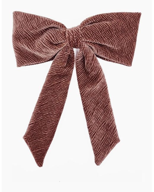 Nooki Design Red Crinkle Velvet Bow Dusty