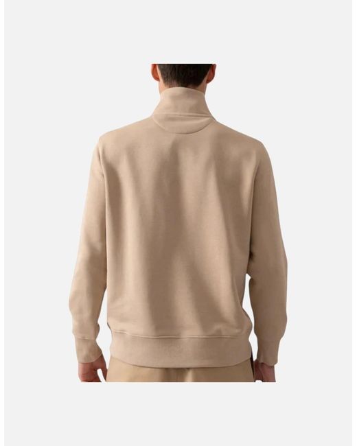 Gant Natural Sweatshirt Embroidered Shield Half Zip Pullover Winter Jumper for men