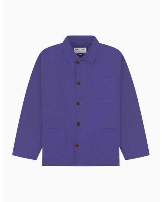 Uskees Purple #3001 Burst Grape Buttoned Overshirt for men