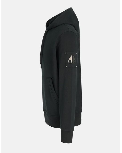 Moose Knuckles Black Hartsfield Hooded Top for men