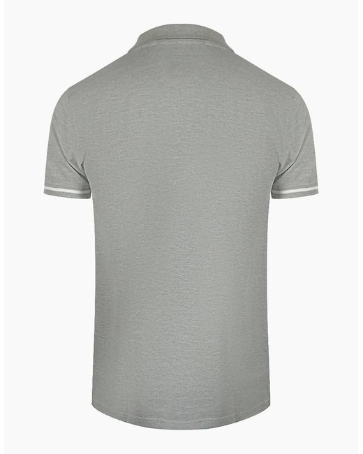 Roberto Cavalli Gray Cavalli Class Bold Stripe Collar Polo Shirt for men