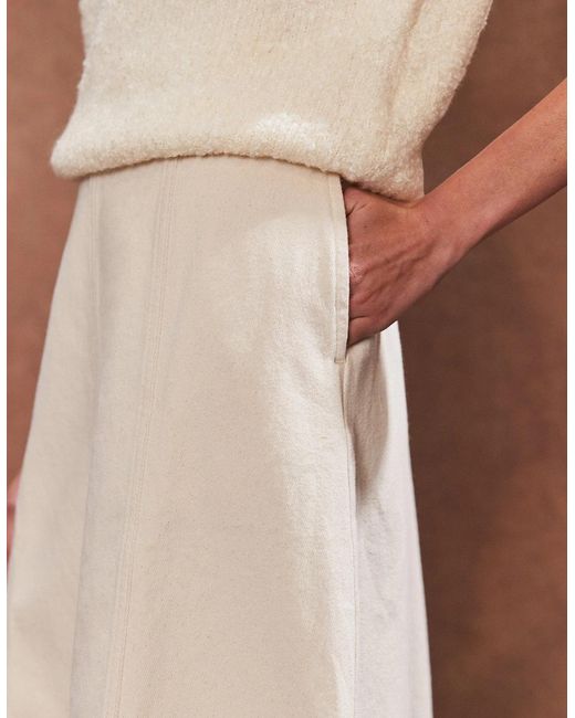 Ro&zo Brown Panelled A-Line Skirt