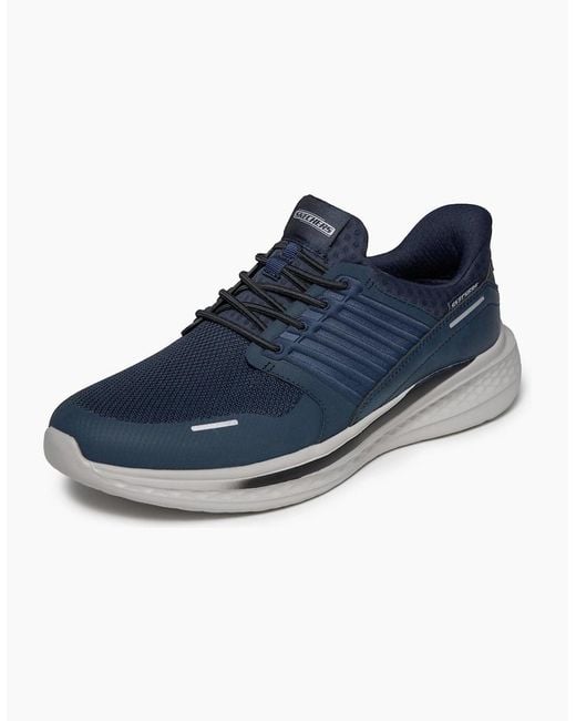 Skechers Blue Slade Luther Synthetic Mesh Trainers for men