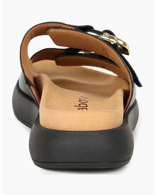 Gabor Black Abe Mule Sandals