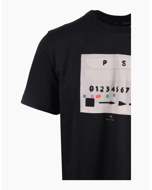 Paul Smith Black Reg Fit T-Shirt for men