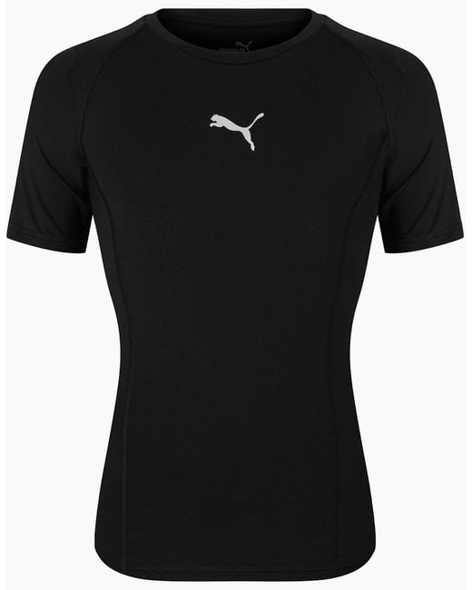PUMA Black Liga Baselayer Tee Ss T-Shirt for men