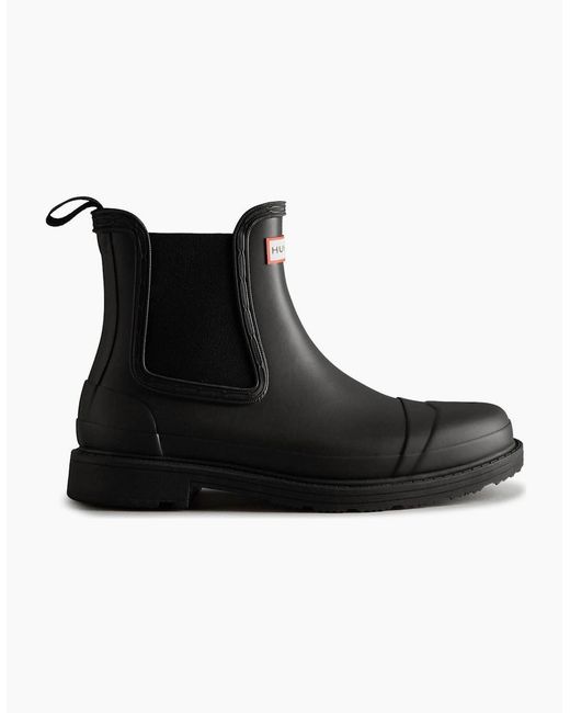 Hunter Black Commando Short Wellingtons