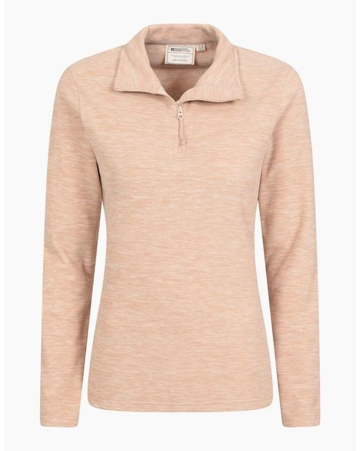 Mountain Warehouse Pink Ladies Snowdon Melange Fleece Top