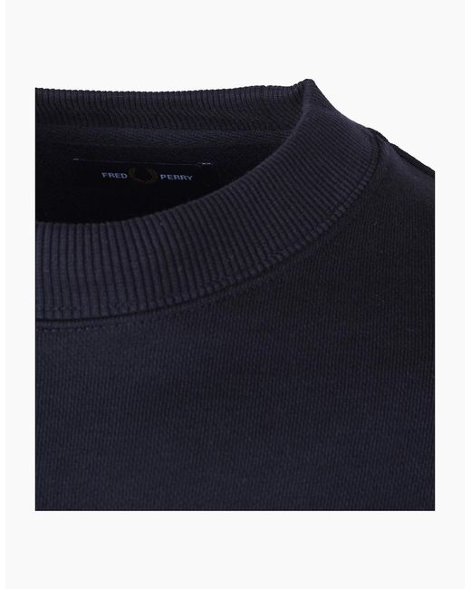 Fred Perry Blue Crew Neck Sweatshirt for men