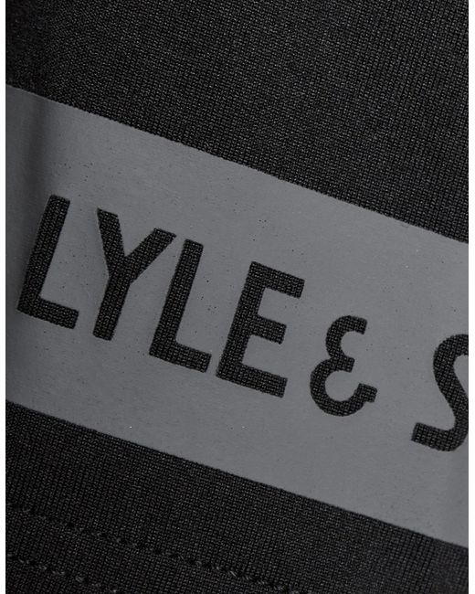 Lyle & Scott Black Sports Sleeve Detail T-Shirt for men