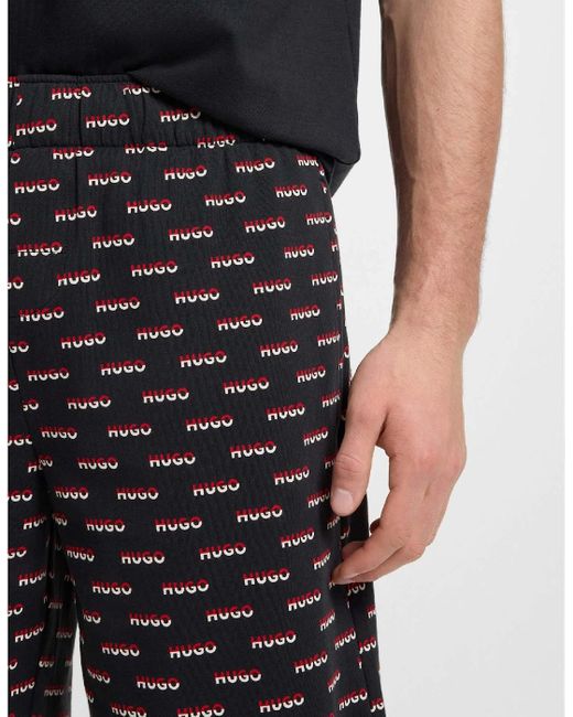 Boss Black Logo Print Pyjama Shorts for men