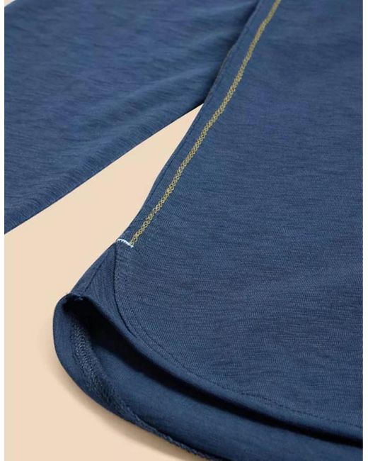 White Stuff Blue Clara Long Sleeve Tee Dark