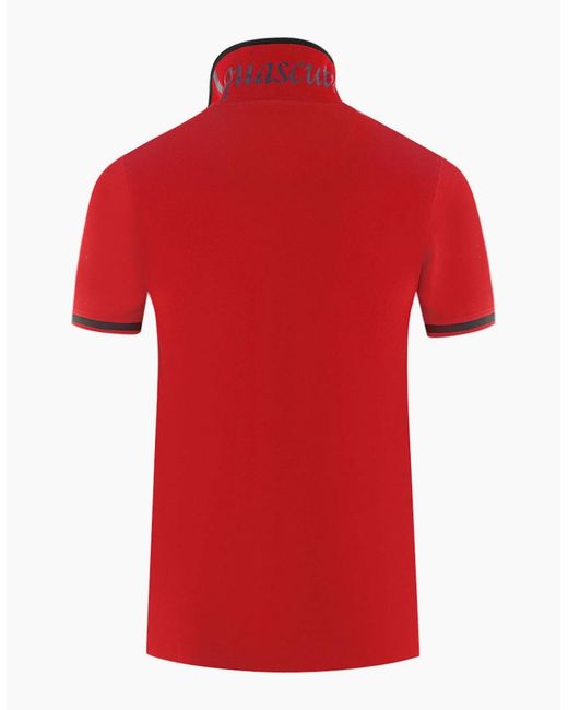 Aquascutum Red Tipped Aldis Polo Shirt for men
