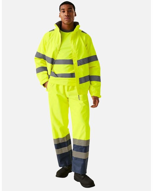 Regatta Yellow Professional Pro Contract Dover Hi-Vis Jacket for men