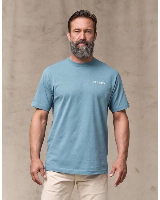 Filson Blue Outfitter Scenic Graphic T-Shirt for men