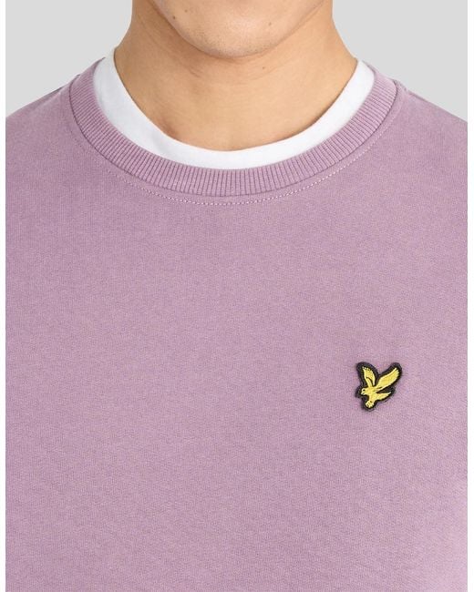 Lyle & Scott Purple Everyday Cotton Crew Neck Sweatshirt for men