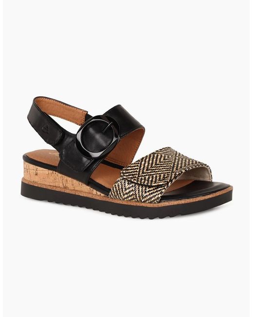 Softline Brown Delaware Wedge Heel Sandals