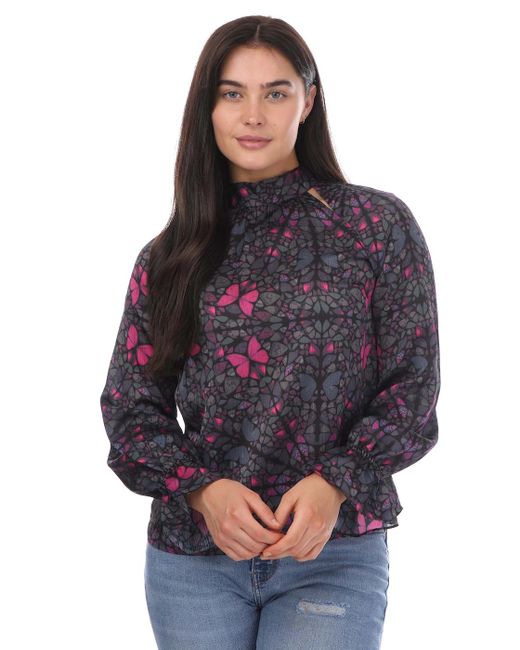 Ted Baker Gray Heiydii High Neck Blouse
