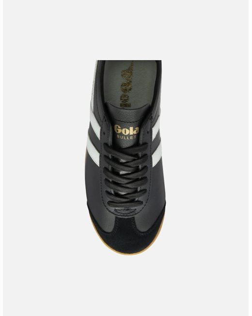 Gola Black Bullet Leather Trainers